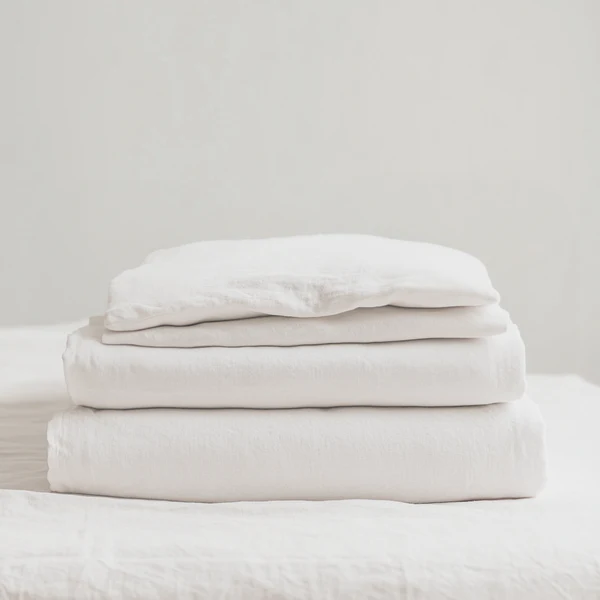 drap housse — lin lavé (profondeur 30–35 cm)